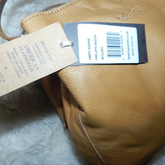 American Leather Liberty Leather Shoulder Bag Coffee Latte Smooth🆕 FAST😮💨⚡🚚 - Picture 12 of 16